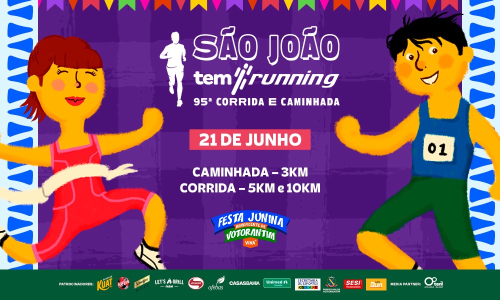 95ª CORRIDA CAMINHADA DE SÃO JOÃO TEM RUNNING