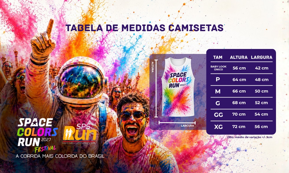 Percurso da Space Colors Run