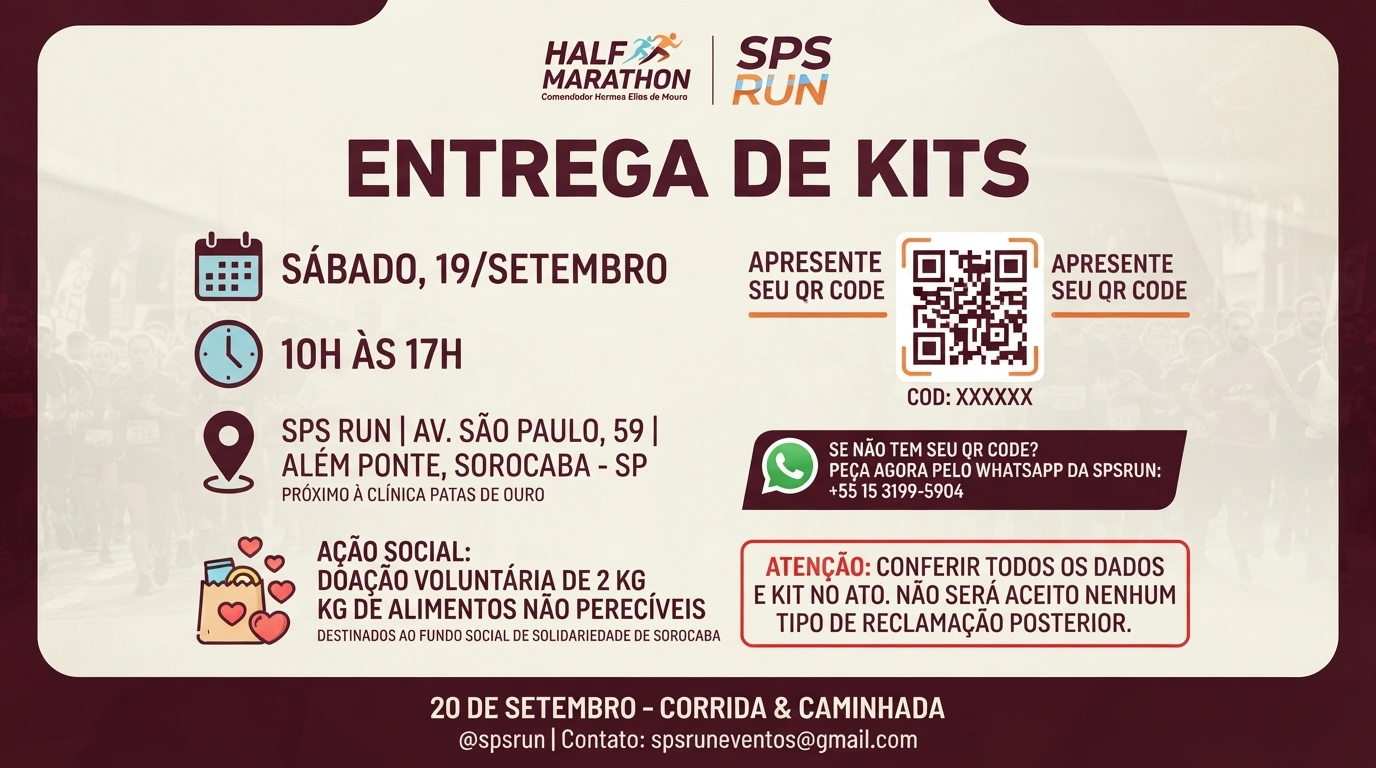 Kit Atleta da HALF MARATHON 2026